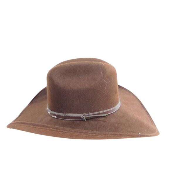 Vintage Style Brown Cowboy Hat Small - Western Rodeo - Picture 3 of 5